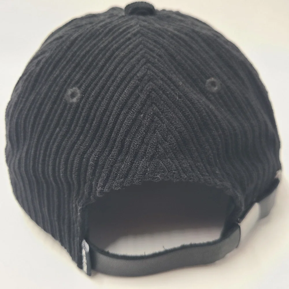 Flylow Gear Hat Strapback Black White Corduroy Patch Logo Ski Outdoors Snow Men